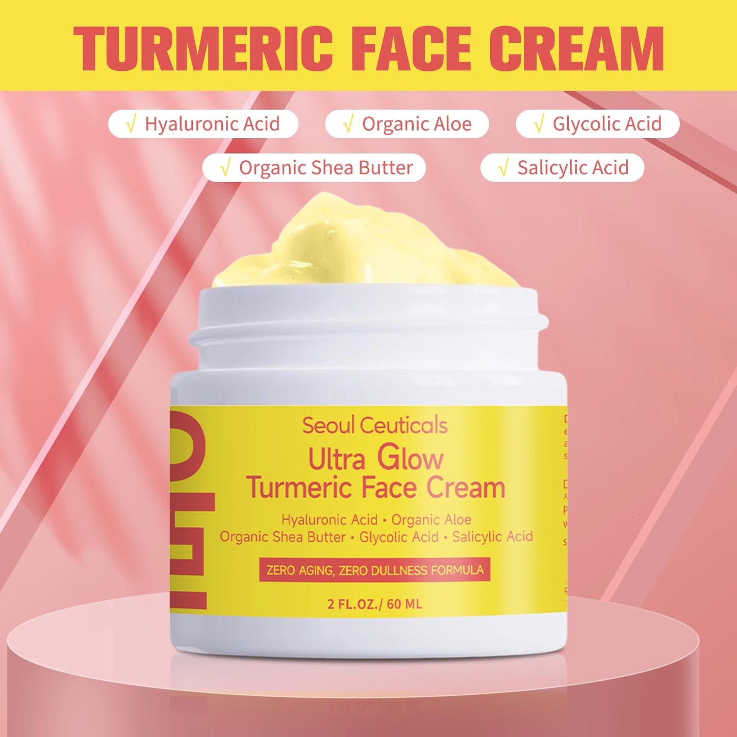 Turmeric Niacinamide Cream – Hydrating & Youth-Enhancing Face Moisturizer (60g)