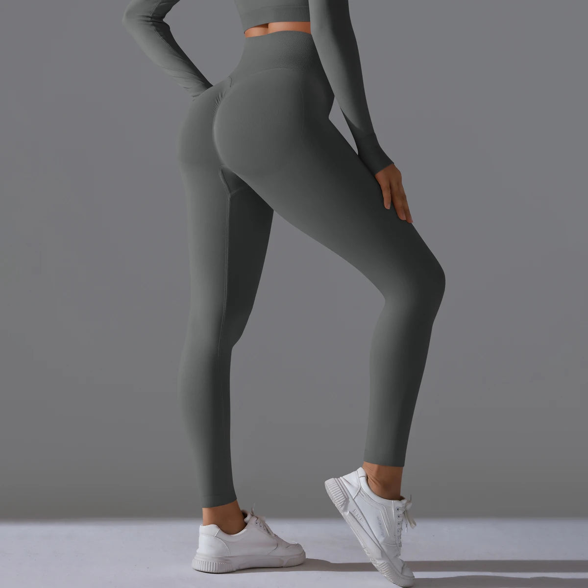 Women's Seamless High-Waist Scrunch Butt Workout Leggings.