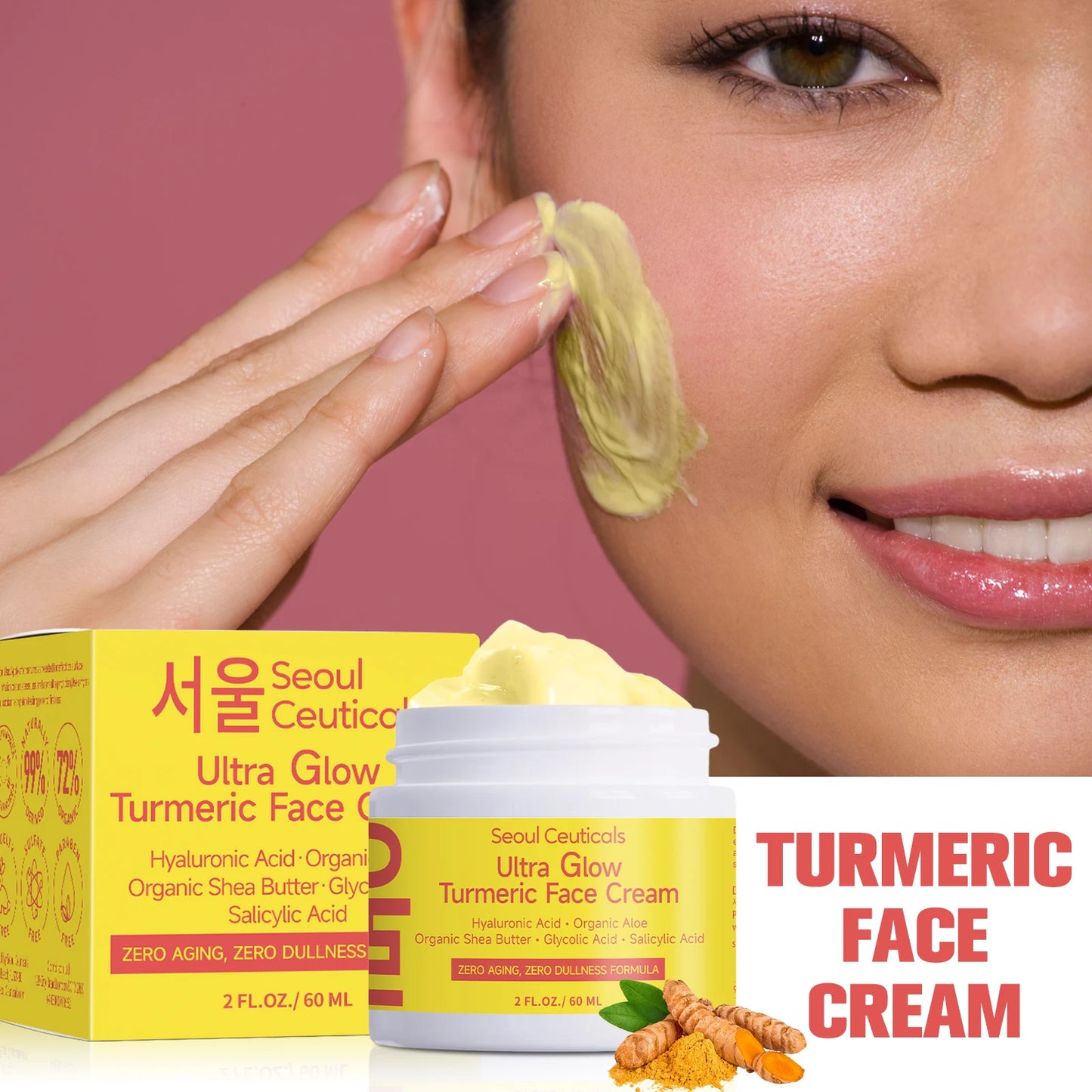 Turmeric Niacinamide Cream – Hydrating & Youth-Enhancing Face Moisturizer (60g)