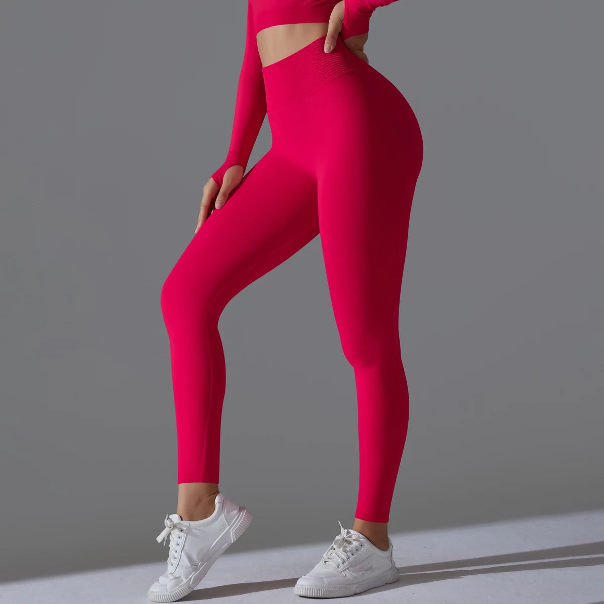 Women's Seamless High-Waist Scrunch Butt Workout Leggings.
