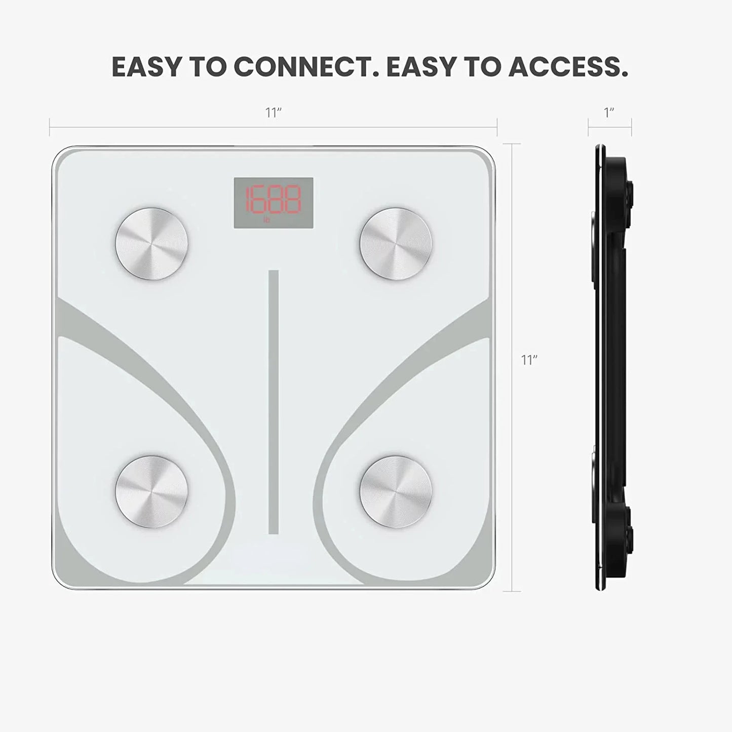 RENPHO Digital Body Weight Scale, Bluetooth Smart Scales for Weight, 400 lbs, White