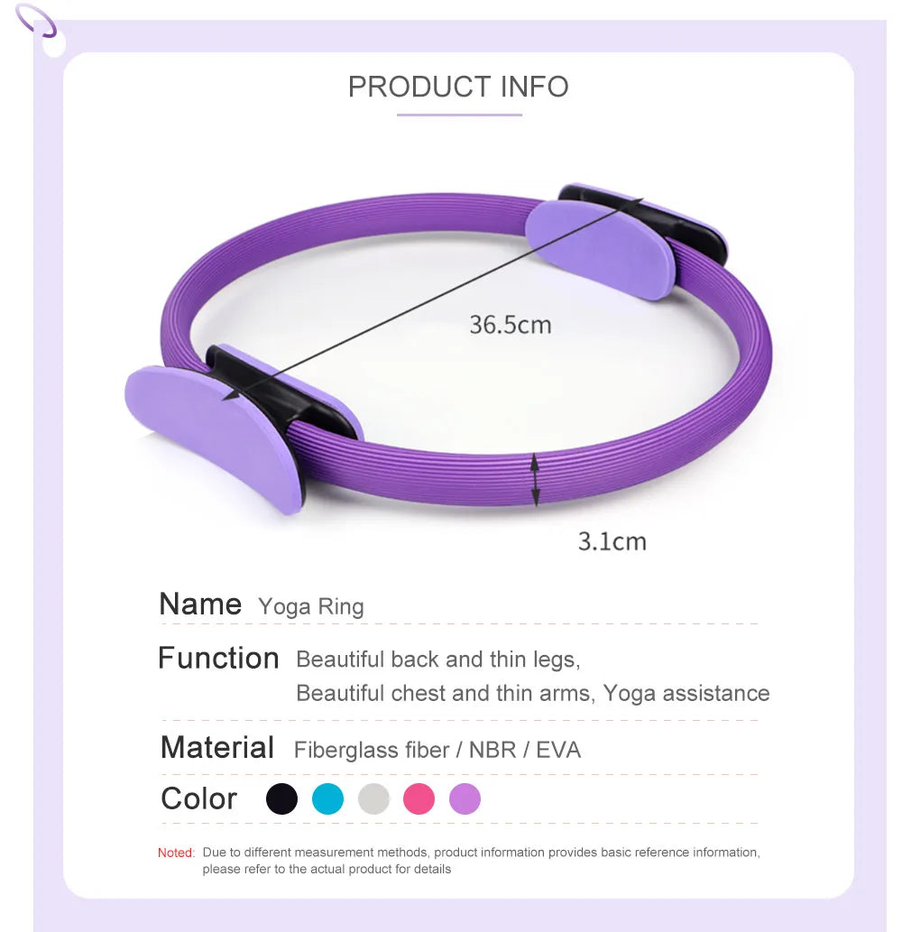 Pilates Yoga Fitness Ring – Toning & Resistance Circle for Home Workouts.