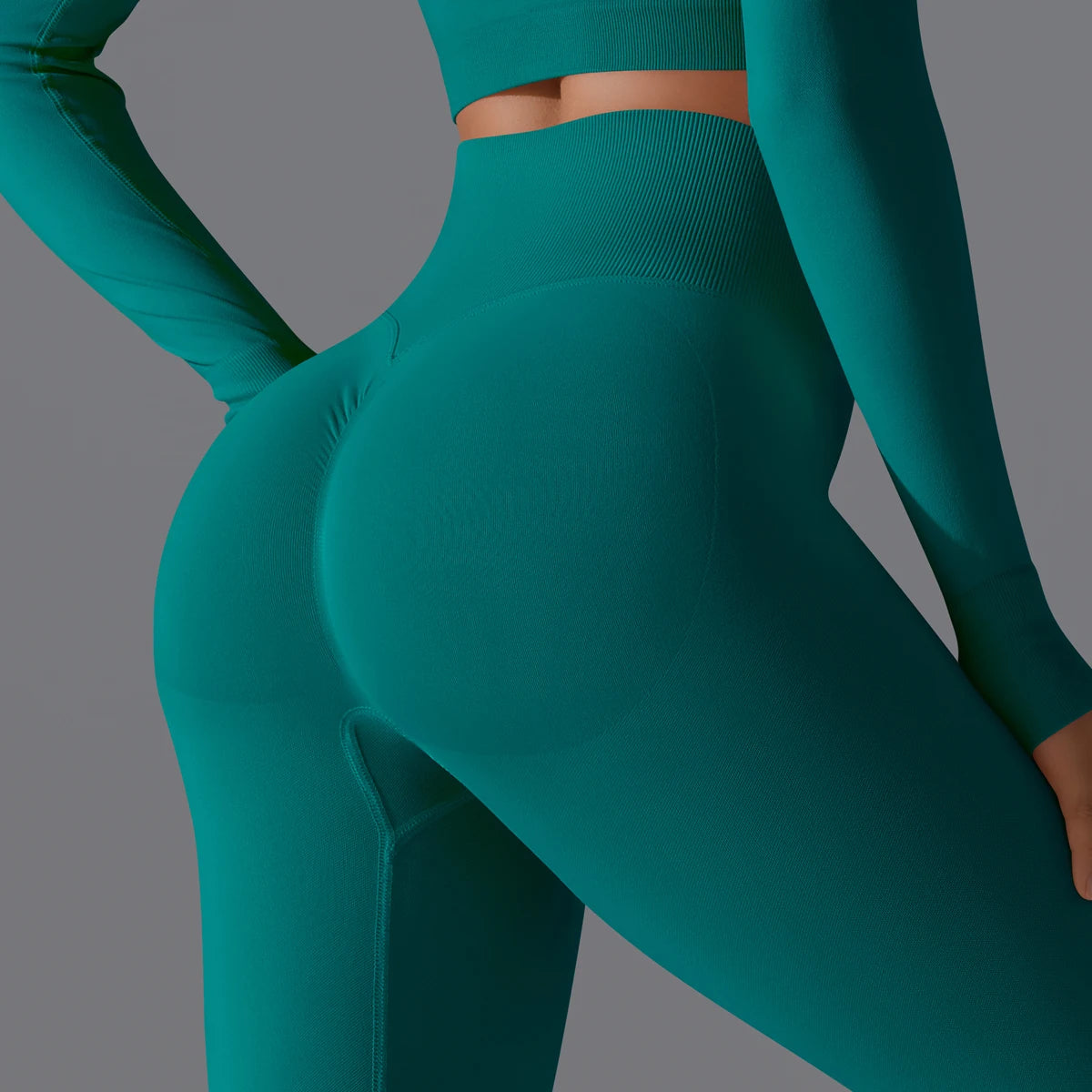 Women's Seamless High-Waist Scrunch Butt Workout Leggings.