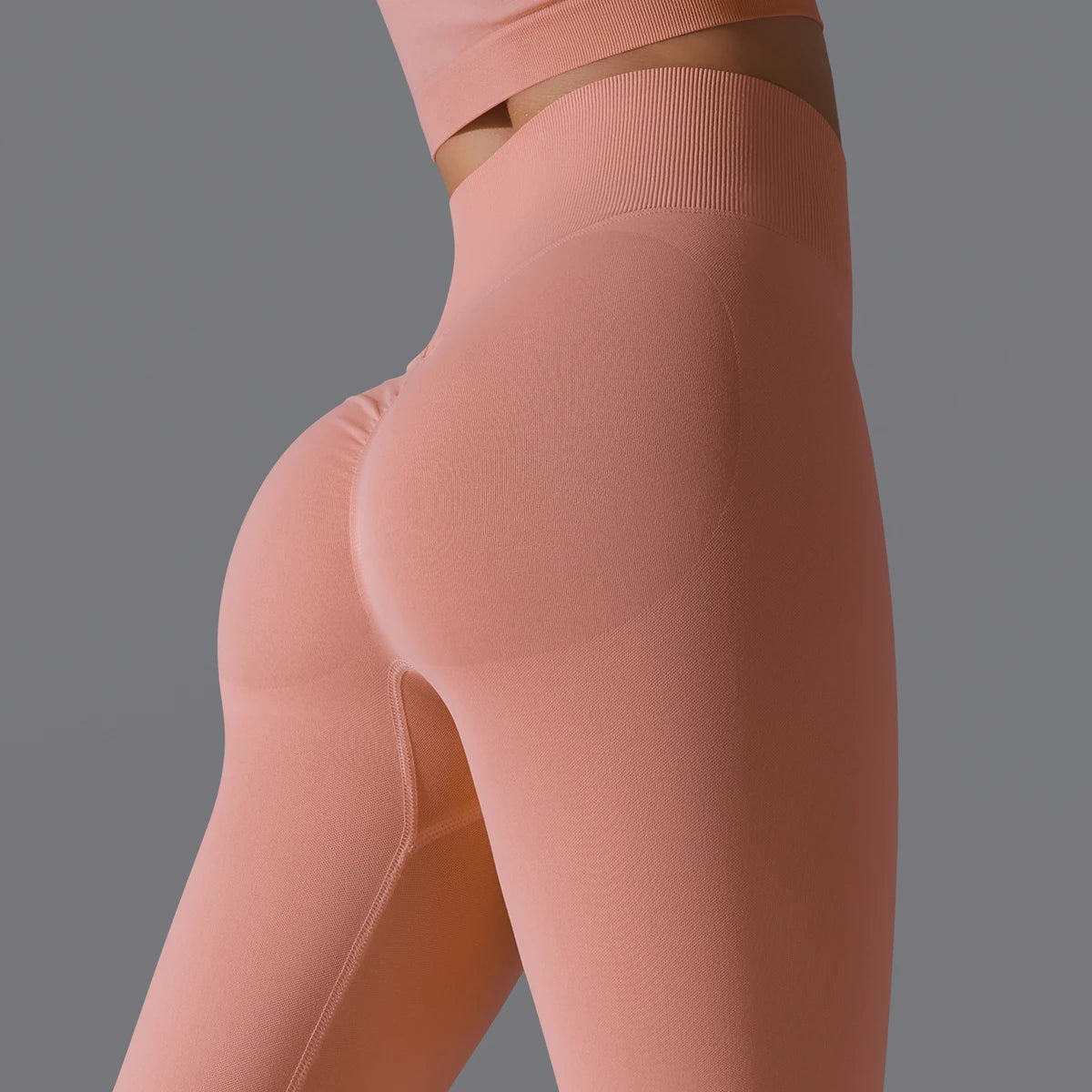 Women's Seamless High-Waist Scrunch Butt Workout Leggings.