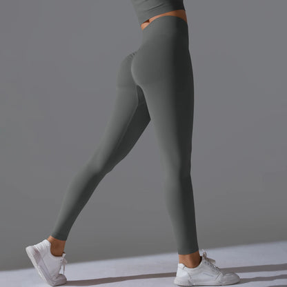 Women's Seamless High-Waist Scrunch Butt Workout Leggings.