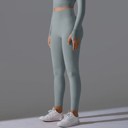 Women's Seamless High-Waist Scrunch Butt Workout Leggings.