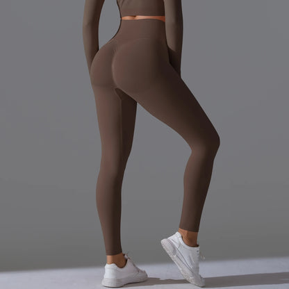 Women's Seamless High-Waist Scrunch Butt Workout Leggings.
