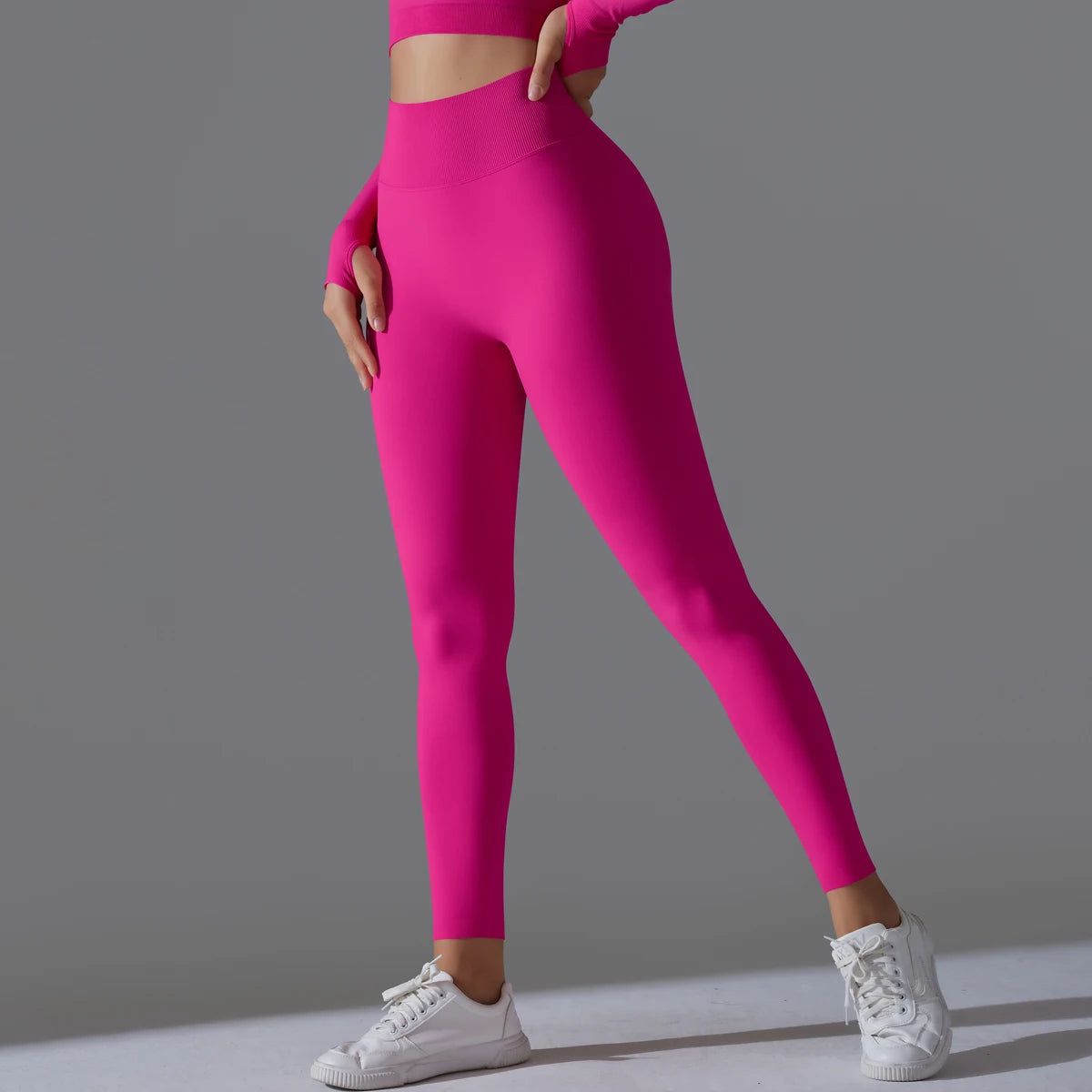 Women's Seamless High-Waist Scrunch Butt Workout Leggings.