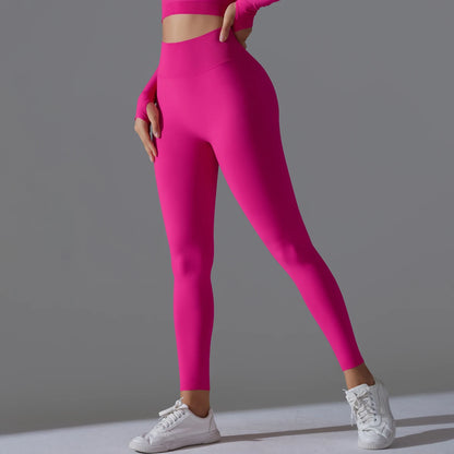Women's Seamless High-Waist Scrunch Butt Workout Leggings.