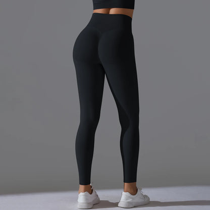 Women's Seamless High-Waist Scrunch Butt Workout Leggings.