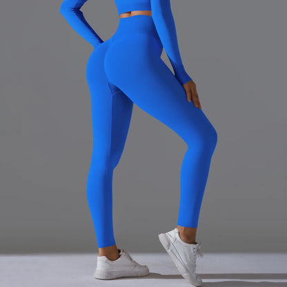 Women's Seamless High-Waist Scrunch Butt Workout Leggings.