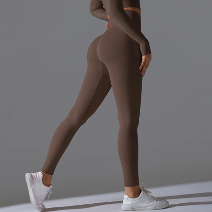 Women's Seamless High-Waist Scrunch Butt Workout Leggings.