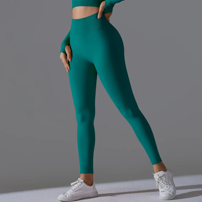 Women's Seamless High-Waist Scrunch Butt Workout Leggings.