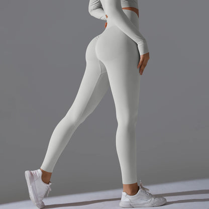 Women's Seamless High-Waist Scrunch Butt Workout Leggings.