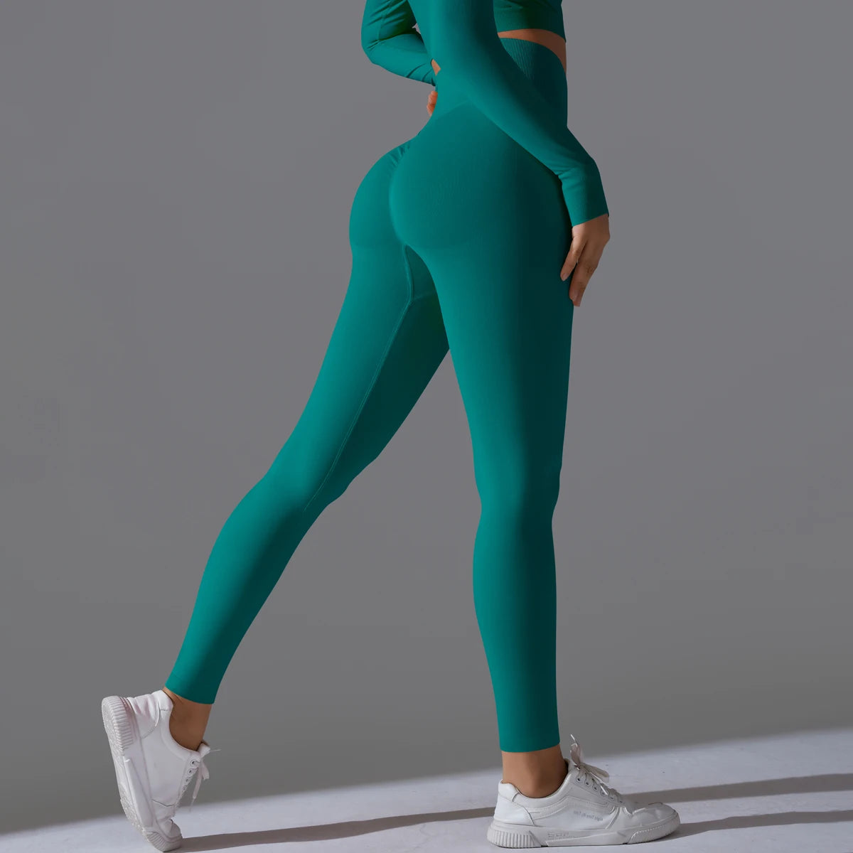 Women's Seamless High-Waist Scrunch Butt Workout Leggings.