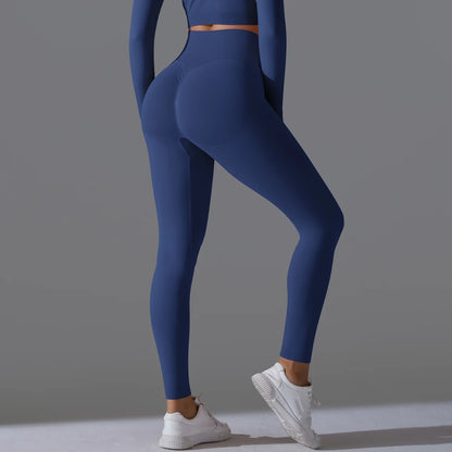 Women's Seamless High-Waist Scrunch Butt Workout Leggings.