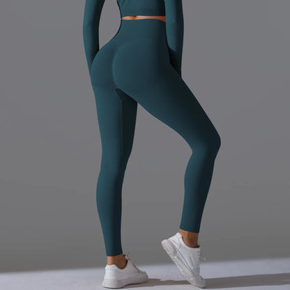 Women's Seamless High-Waist Scrunch Butt Workout Leggings.