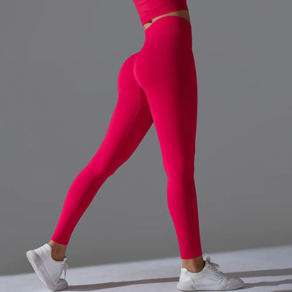 Women's Seamless High-Waist Scrunch Butt Workout Leggings.