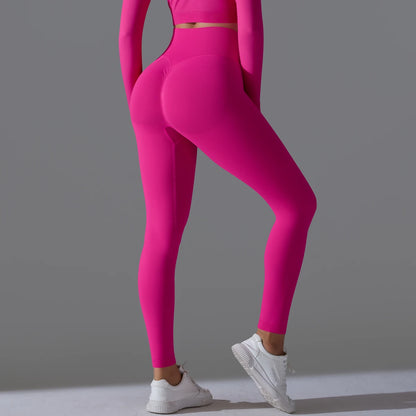 Women's Seamless High-Waist Scrunch Butt Workout Leggings.
