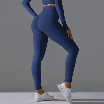 Women's Seamless High-Waist Scrunch Butt Workout Leggings.