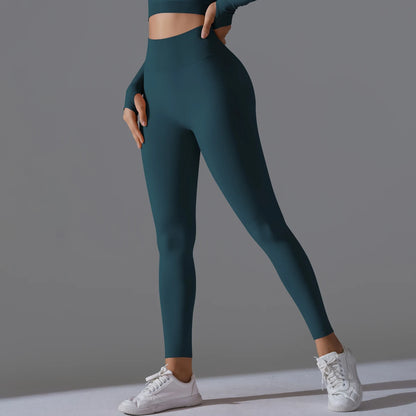 Women's Seamless High-Waist Scrunch Butt Workout Leggings.