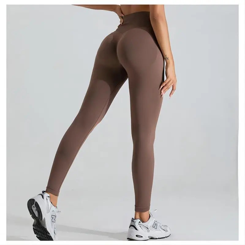 Women's Seamless High-Waist Scrunch Butt Workout Leggings.