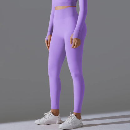 Women's Seamless High-Waist Scrunch Butt Workout Leggings.