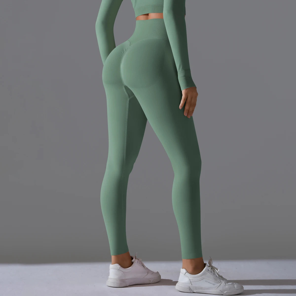 Women's Seamless High-Waist Scrunch Butt Workout Leggings.