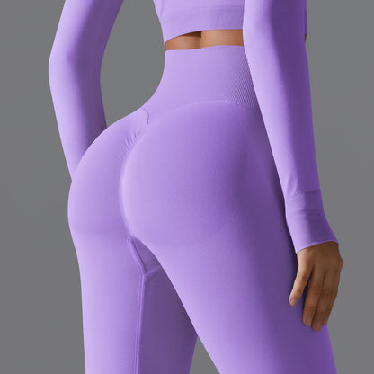 Women's Seamless High-Waist Scrunch Butt Workout Leggings.