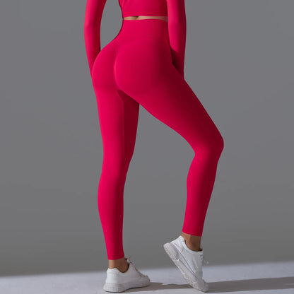 Women's Seamless High-Waist Scrunch Butt Workout Leggings.