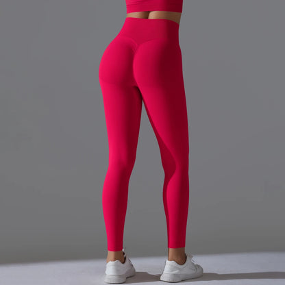Women's Seamless High-Waist Scrunch Butt Workout Leggings.