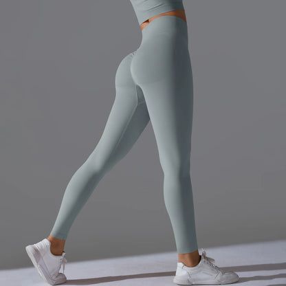Women's Seamless High-Waist Scrunch Butt Workout Leggings.