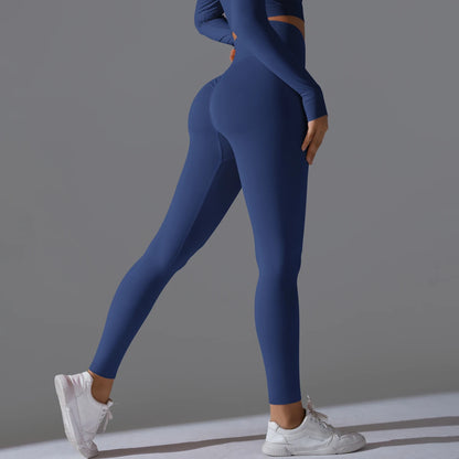 Women's Seamless High-Waist Scrunch Butt Workout Leggings.