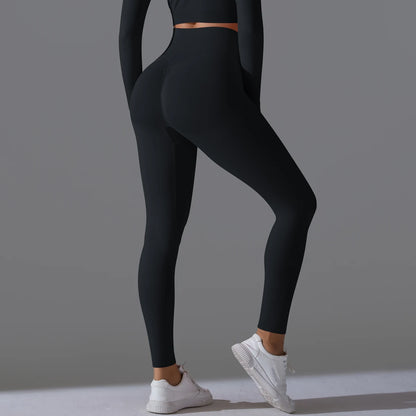 Women's Seamless High-Waist Scrunch Butt Workout Leggings.