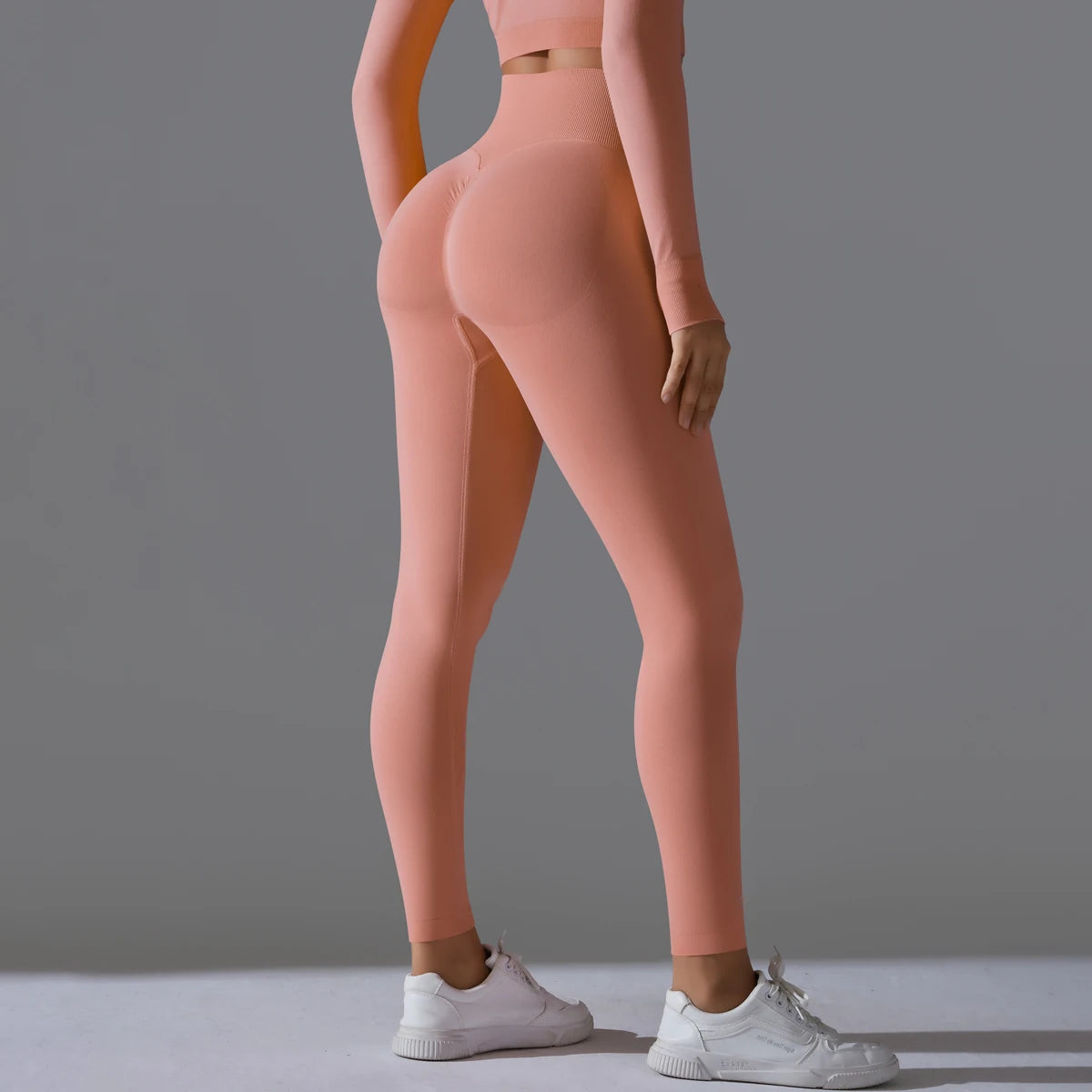 Women's Seamless High-Waist Scrunch Butt Workout Leggings.