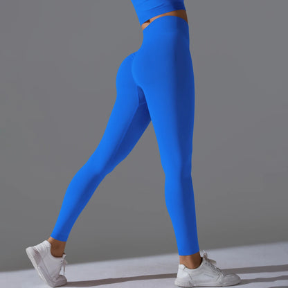 Women's Seamless High-Waist Scrunch Butt Workout Leggings.