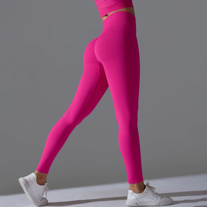 Women's Seamless High-Waist Scrunch Butt Workout Leggings.