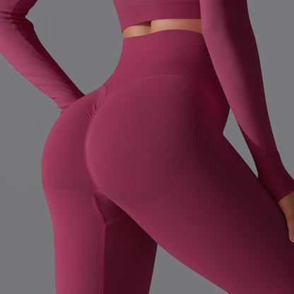 Women's Seamless High-Waist Scrunch Butt Workout Leggings.