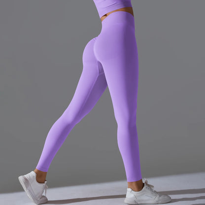 Women's Seamless High-Waist Scrunch Butt Workout Leggings.