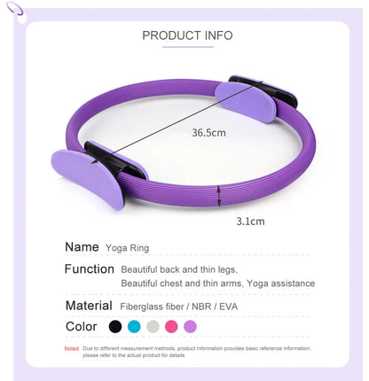 Pilates Yoga Fitness Ring – Toning & Resistance Circle for Home Workouts.