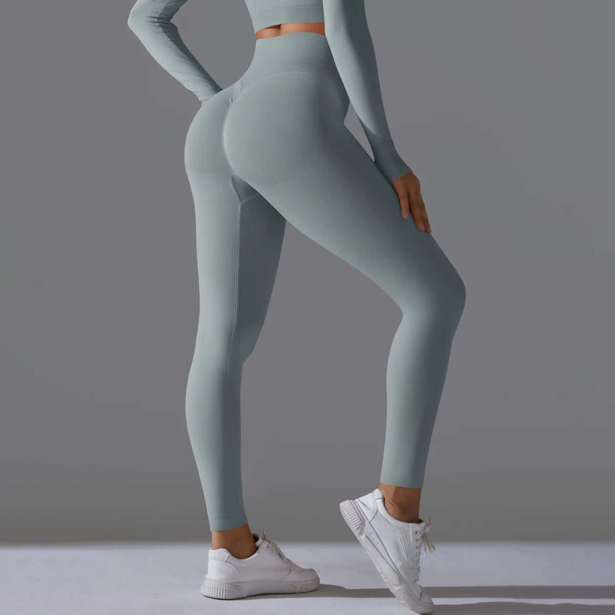 Women's Seamless High-Waist Scrunch Butt Workout Leggings.