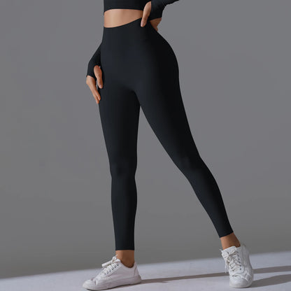 Women's Seamless High-Waist Scrunch Butt Workout Leggings.