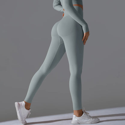 Women's Seamless High-Waist Scrunch Butt Workout Leggings.