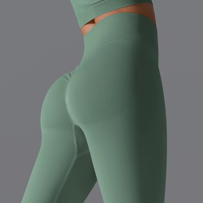 Women's Seamless High-Waist Scrunch Butt Workout Leggings.