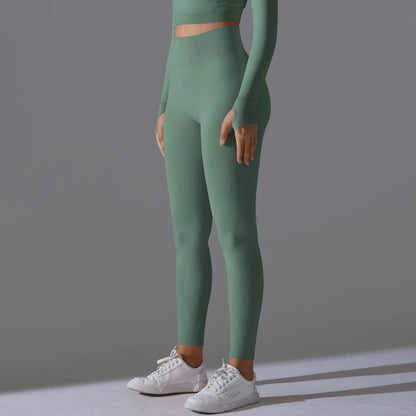 Women's Seamless High-Waist Scrunch Butt Workout Leggings.