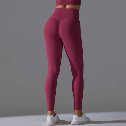 Women's Seamless High-Waist Scrunch Butt Workout Leggings.
