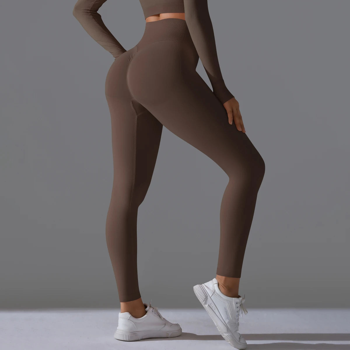 Women's Seamless High-Waist Scrunch Butt Workout Leggings.