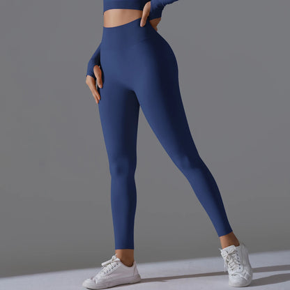 Women's Seamless High-Waist Scrunch Butt Workout Leggings.